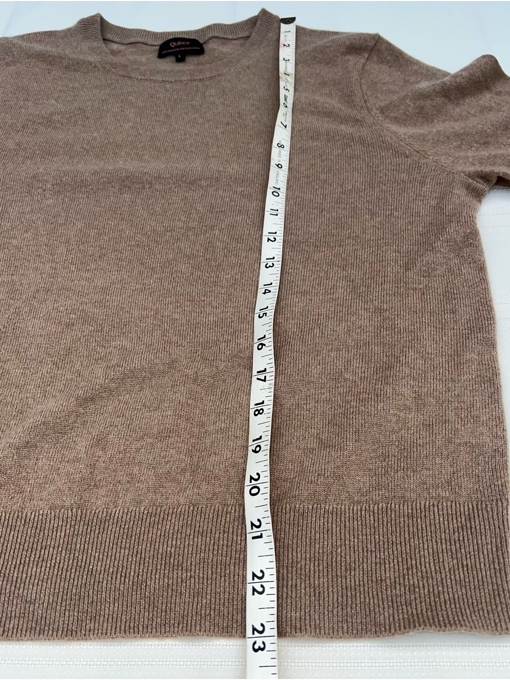 Quince Mongolian Cashmere Crewneck Sweater Women L Teak Brown 100% Cashmere - Picture 6 of 10